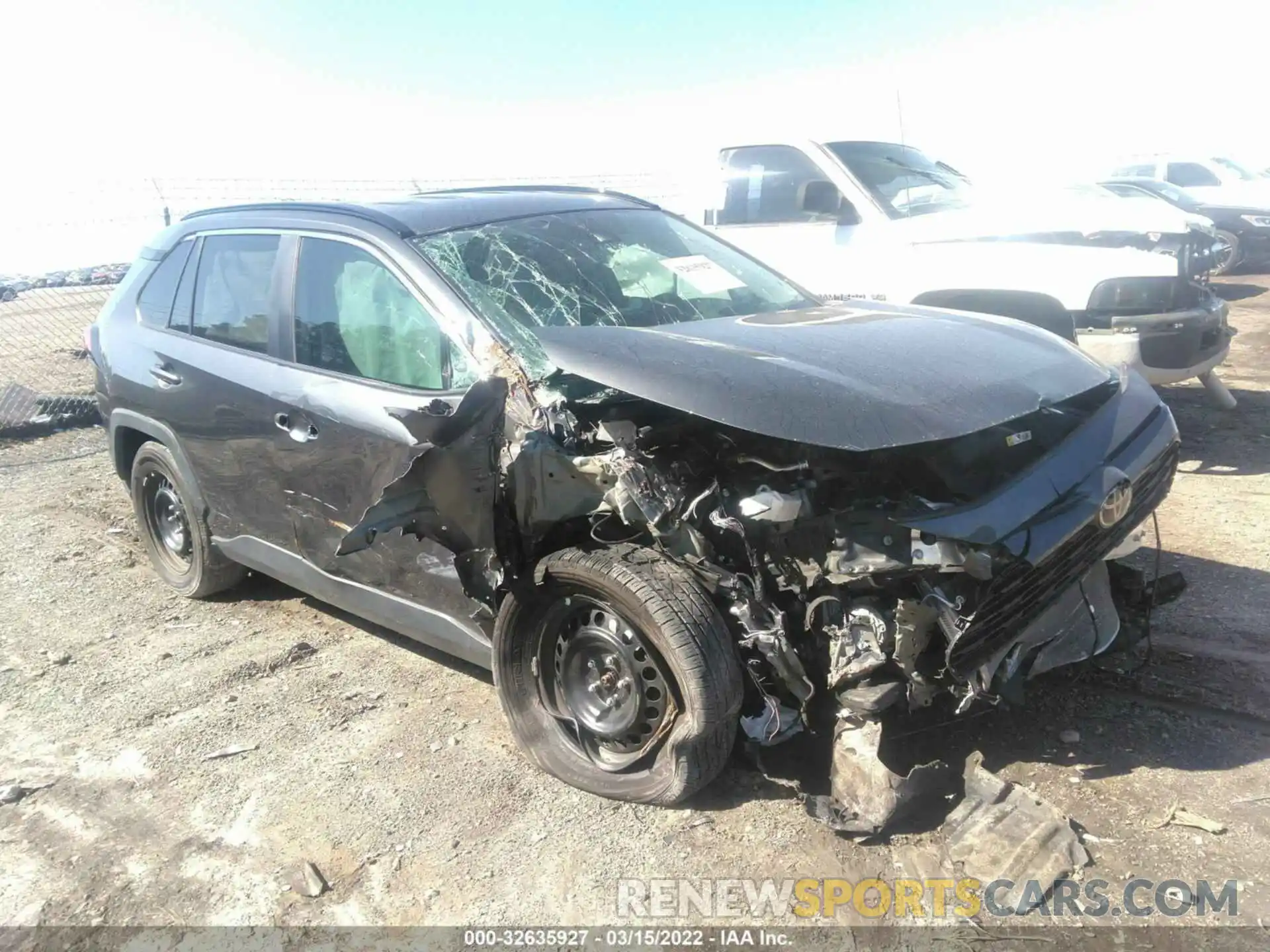 1 Photograph of a damaged car 2T3H1RFV5LC057402 TOYOTA RAV4 2020