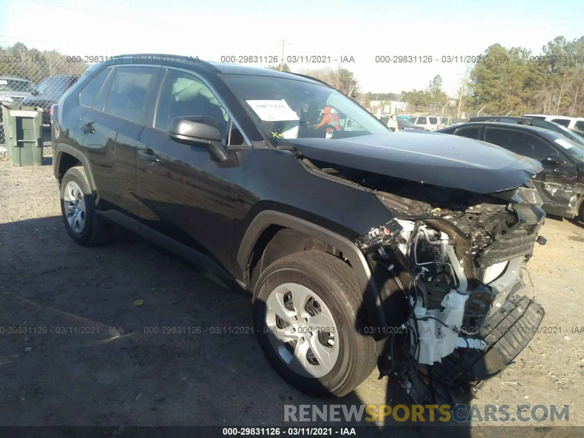 1 Photograph of a damaged car 2T3H1RFV5LC063121 TOYOTA RAV4 2020