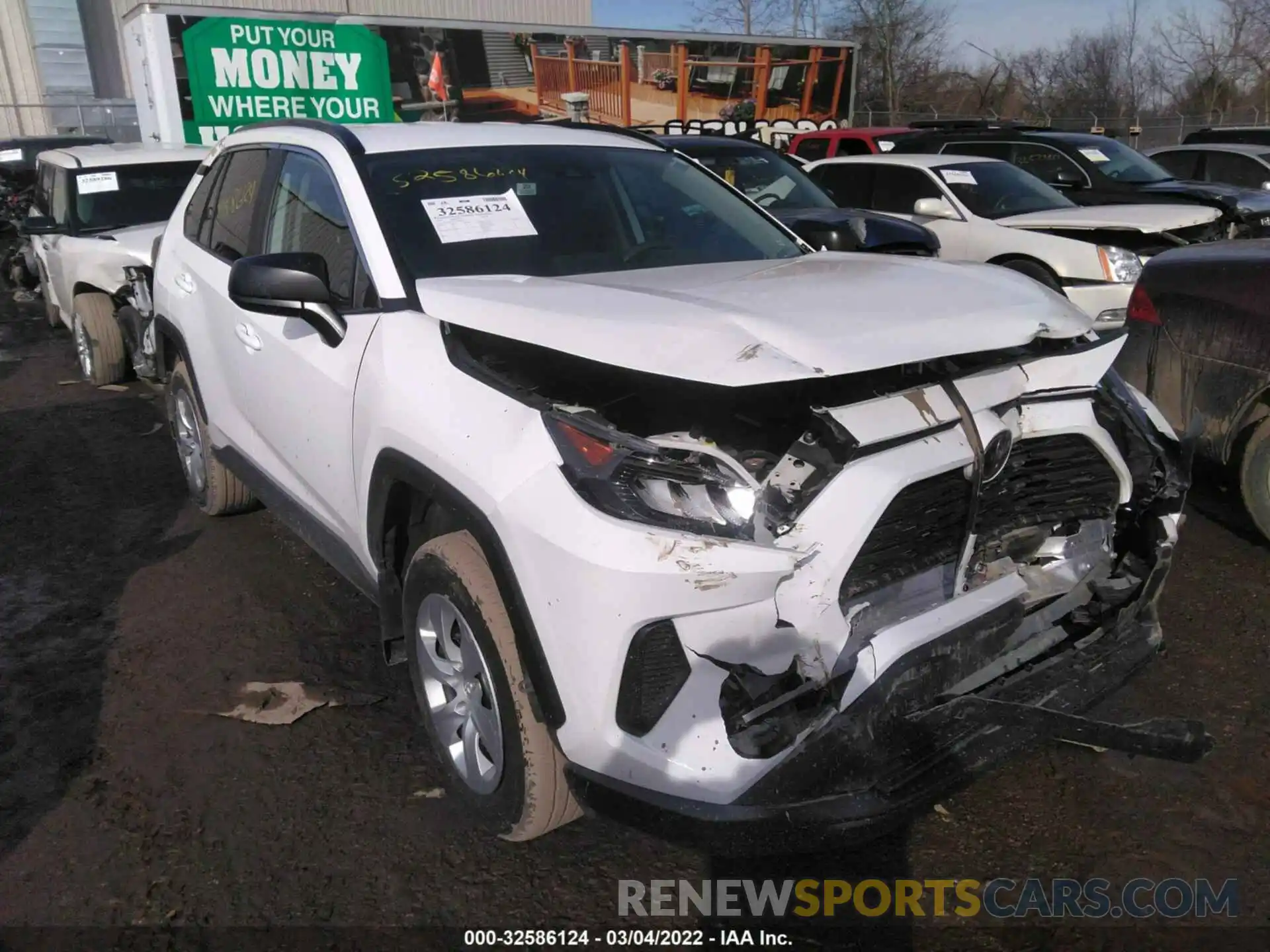 1 Photograph of a damaged car 2T3H1RFV5LC076077 TOYOTA RAV4 2020