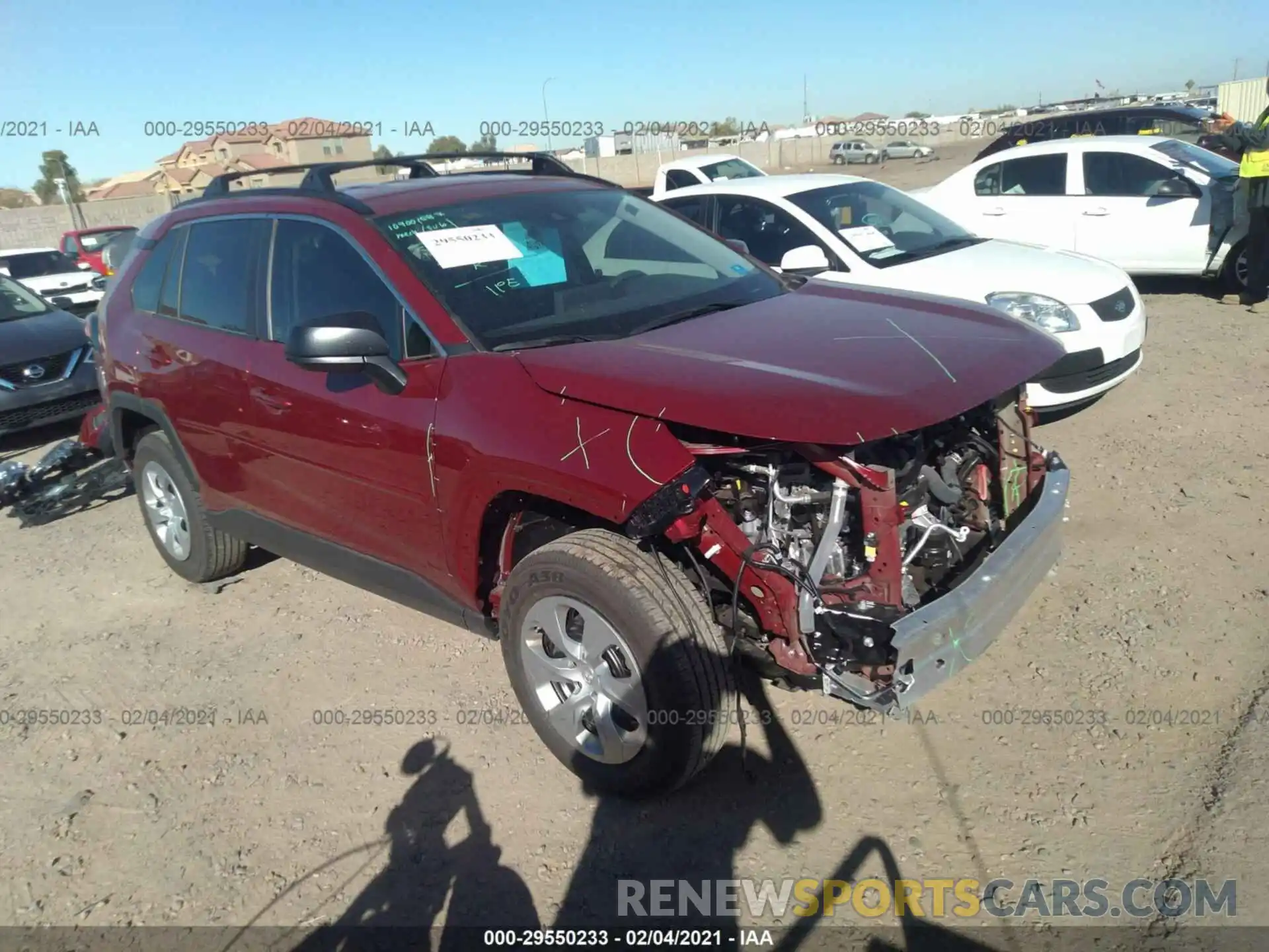 1 Photograph of a damaged car 2T3H1RFV5LW069404 TOYOTA RAV4 2020