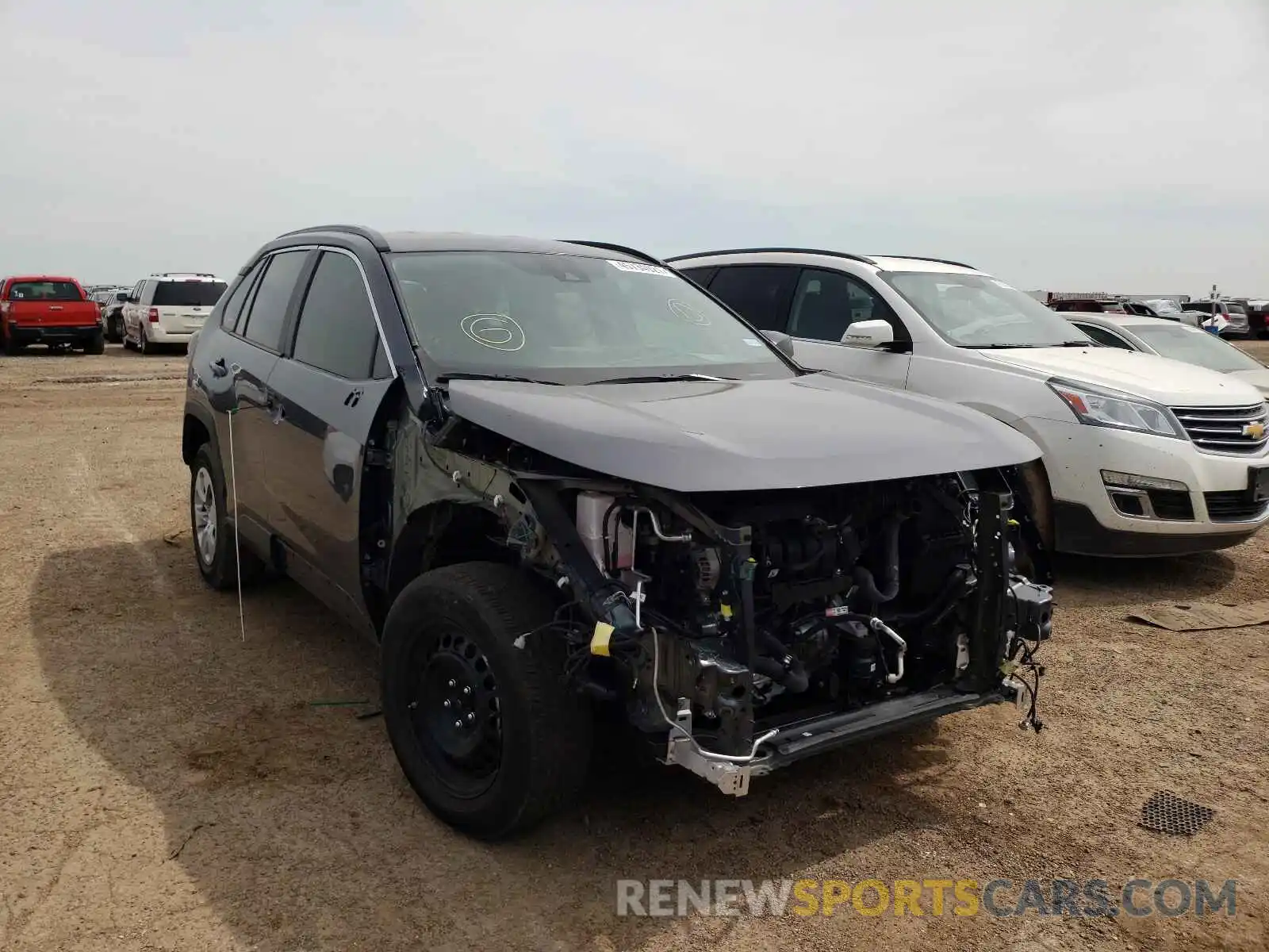 1 Photograph of a damaged car 2T3H1RFV5LW098739 TOYOTA RAV4 2020