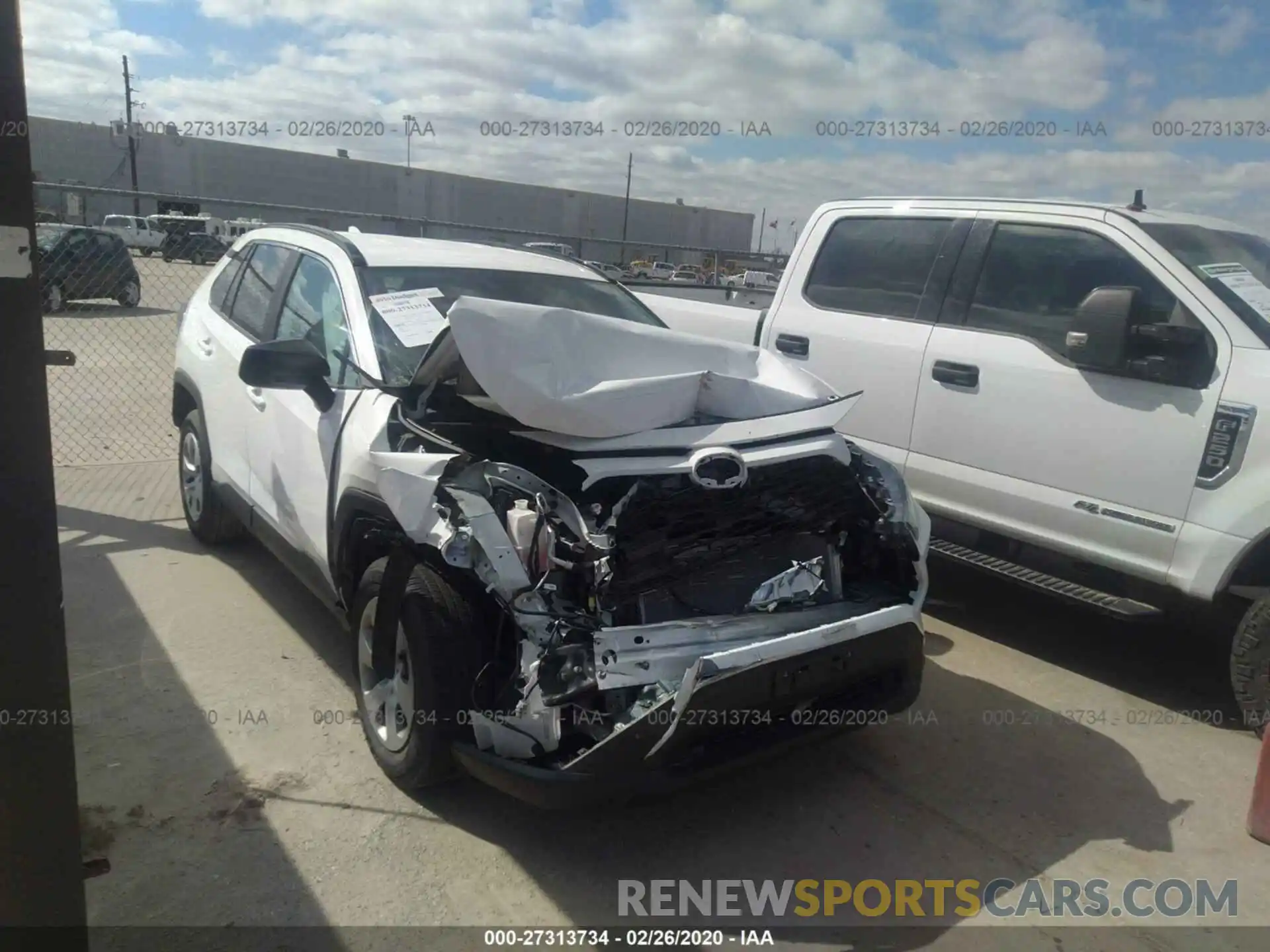 1 Photograph of a damaged car 2T3H1RFV6LC034906 TOYOTA RAV4 2020