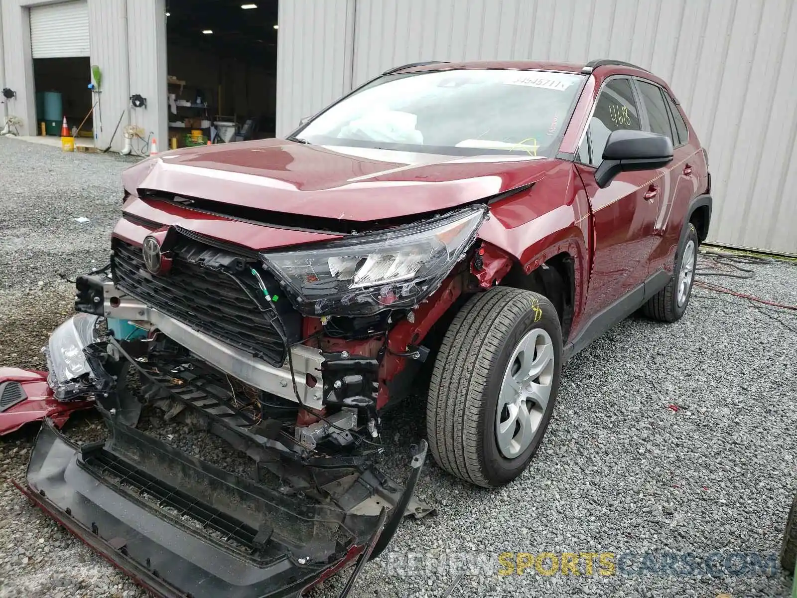 2 Photograph of a damaged car 2T3H1RFV6LW068343 TOYOTA RAV4 2020