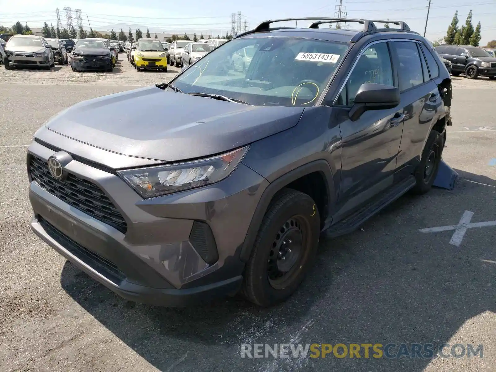 2 Фотография поврежденного автомобиля 2T3H1RFV6LW083862 TOYOTA RAV4 2020