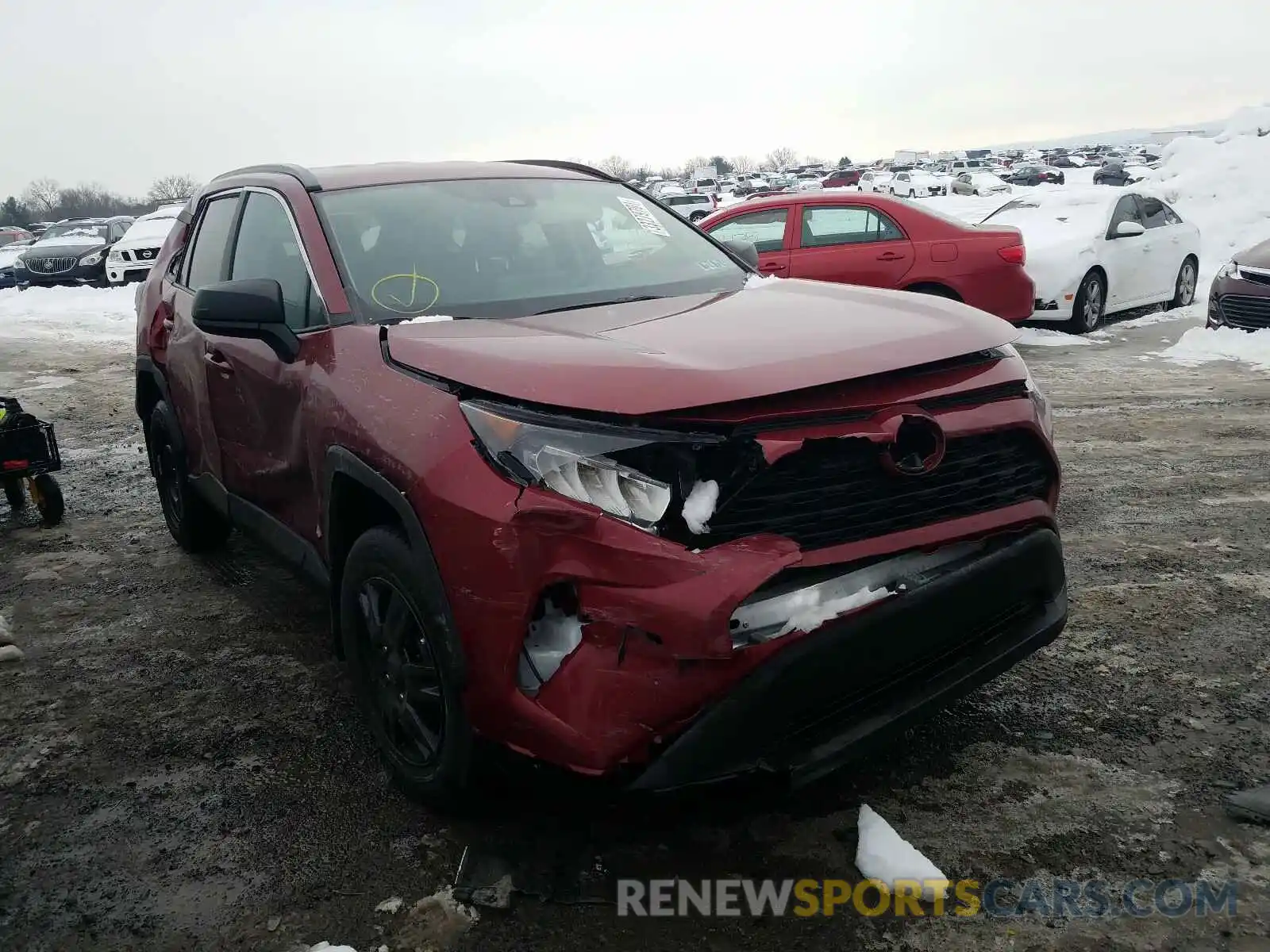 1 Photograph of a damaged car 2T3H1RFV6LW102989 TOYOTA RAV4 2020