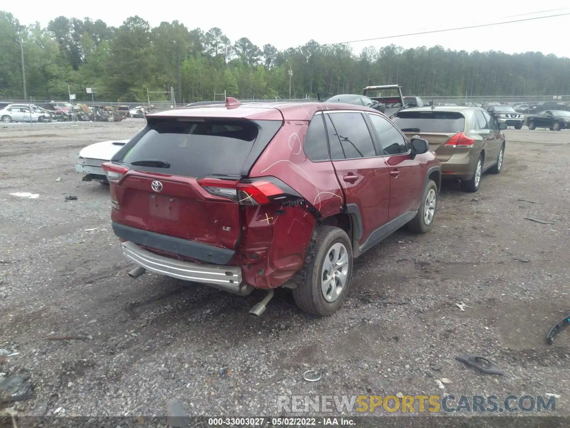 4 Photograph of a damaged car 2T3H1RFV8LC041677 TOYOTA RAV4 2020