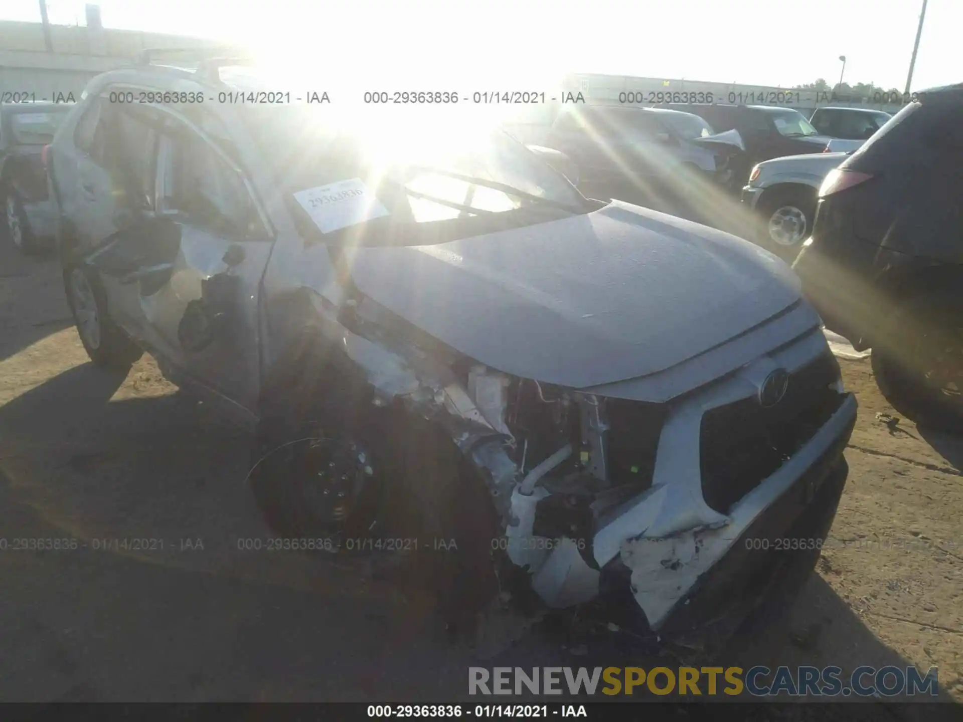 1 Photograph of a damaged car 2T3H1RFV8LC044899 TOYOTA RAV4 2020