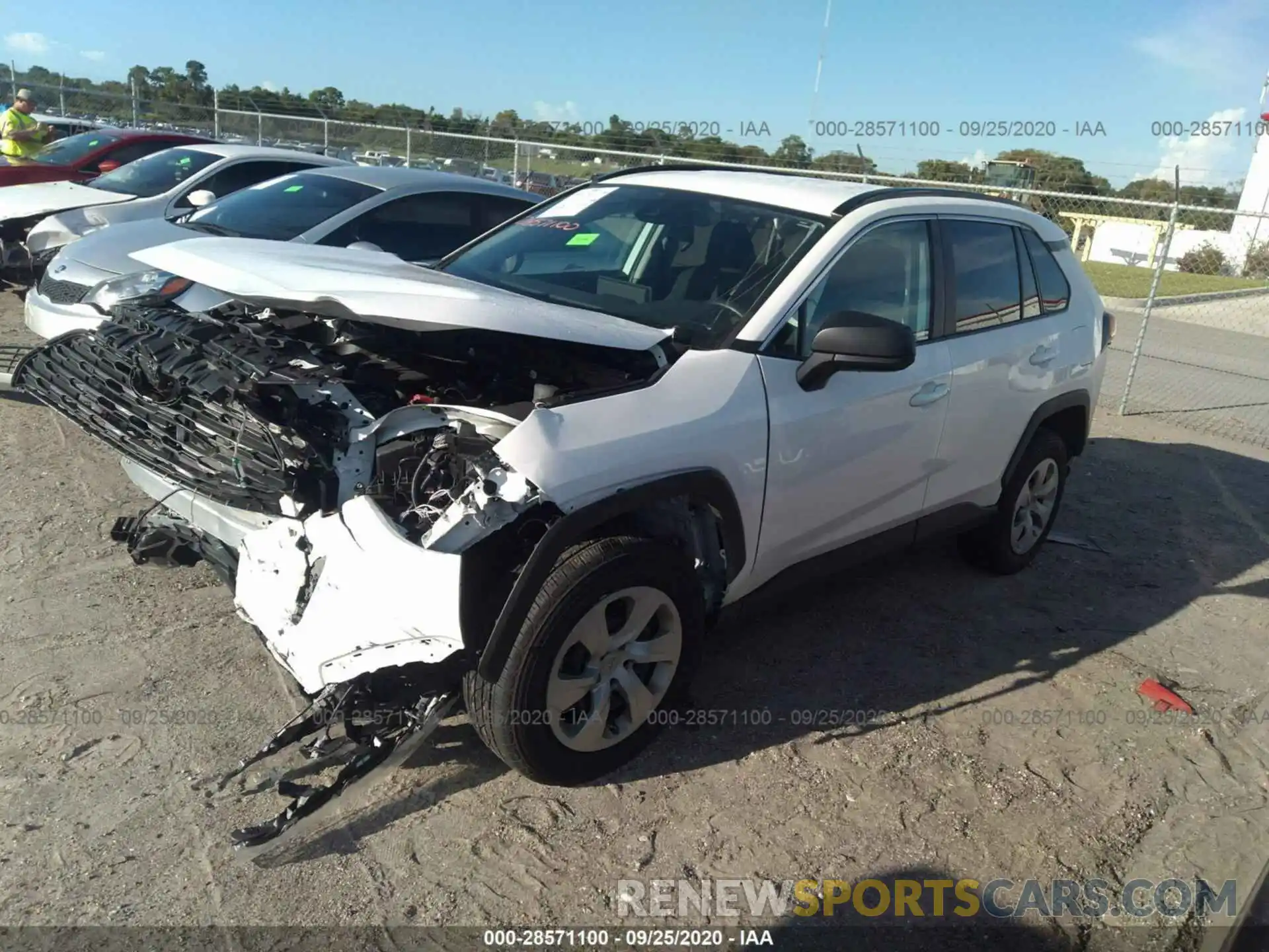 2 Photograph of a damaged car 2T3H1RFV8LC049908 TOYOTA RAV4 2020