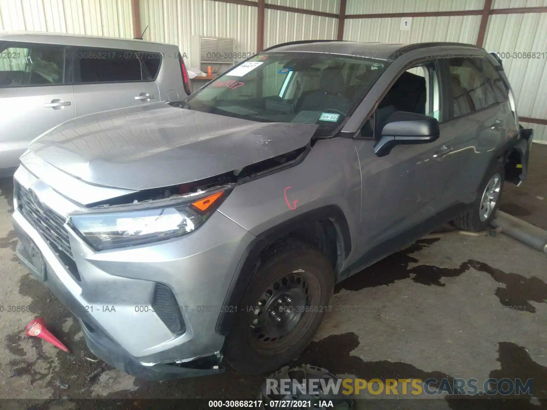 2 Photograph of a damaged car 2T3H1RFV8LC078860 TOYOTA RAV4 2020