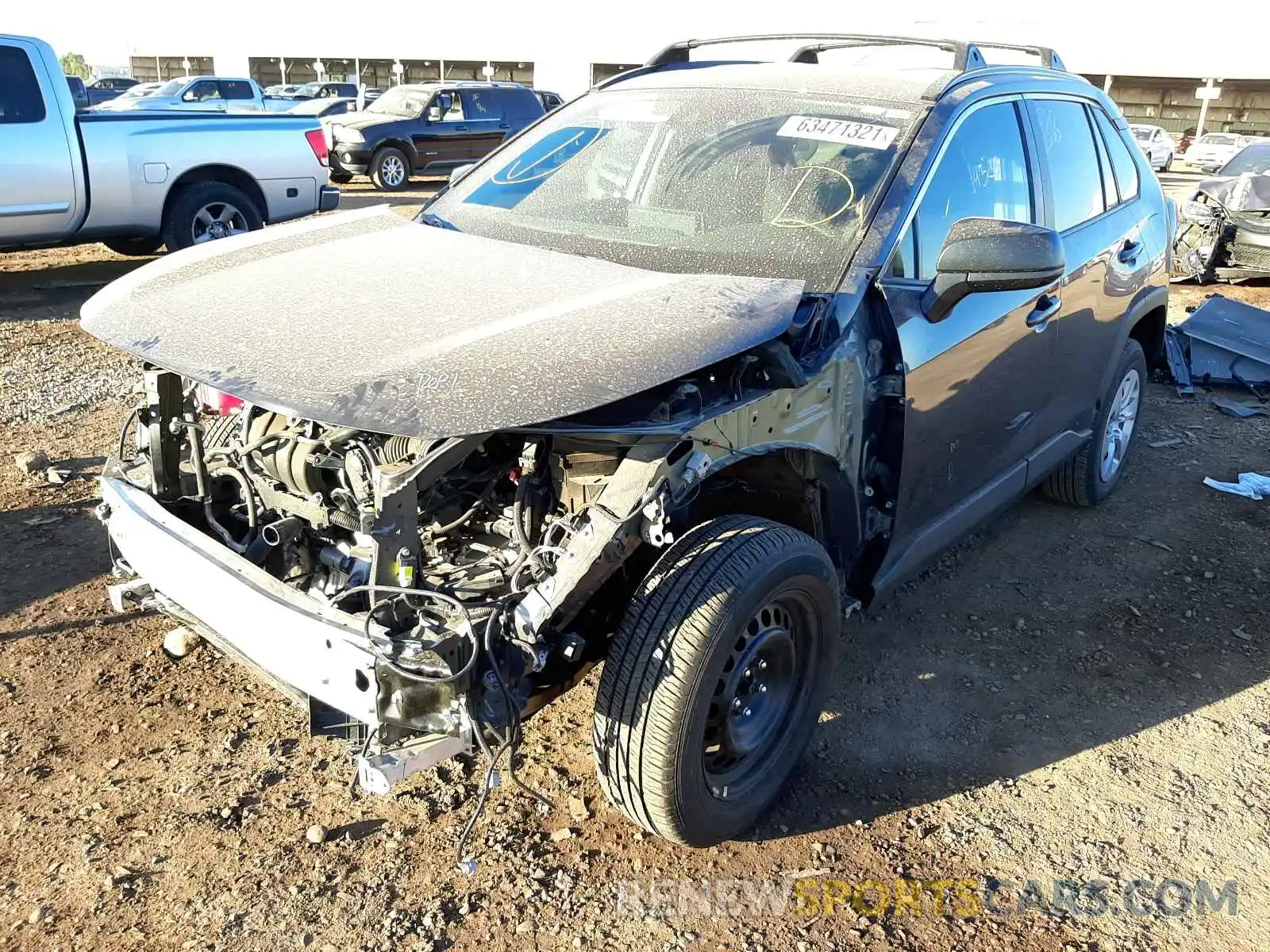 2 Photograph of a damaged car 2T3H1RFV8LW091512 TOYOTA RAV4 2020