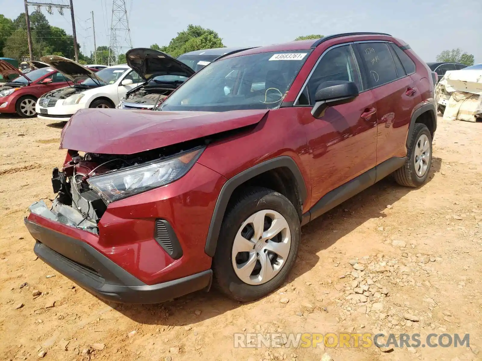 2 Photograph of a damaged car 2T3H1RFV9LC035130 TOYOTA RAV4 2020