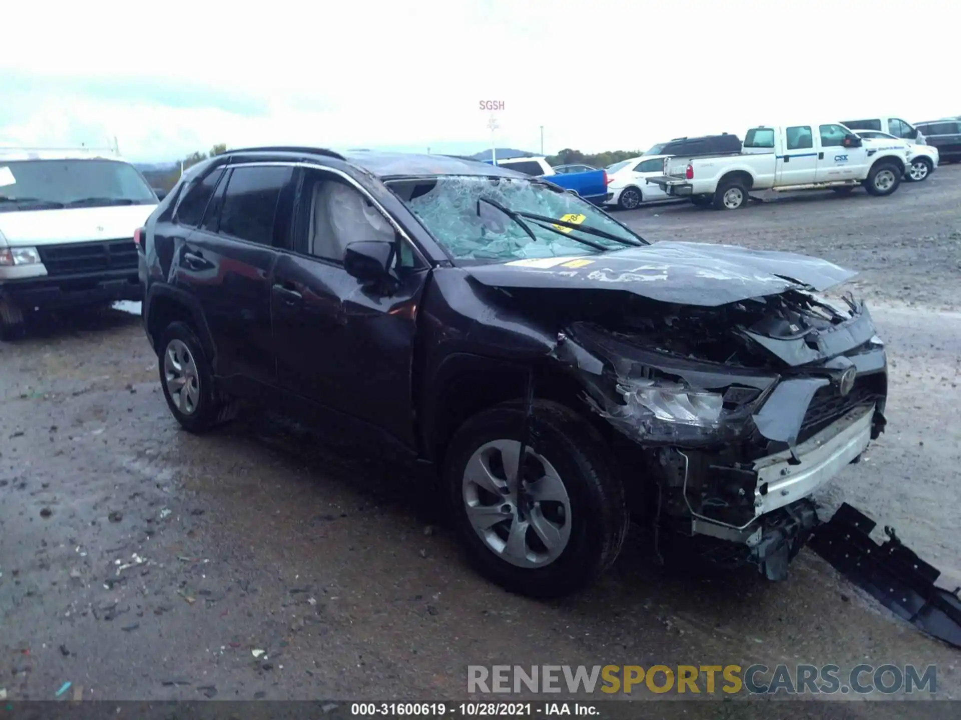 1 Photograph of a damaged car 2T3H1RFV9LC038268 TOYOTA RAV4 2020