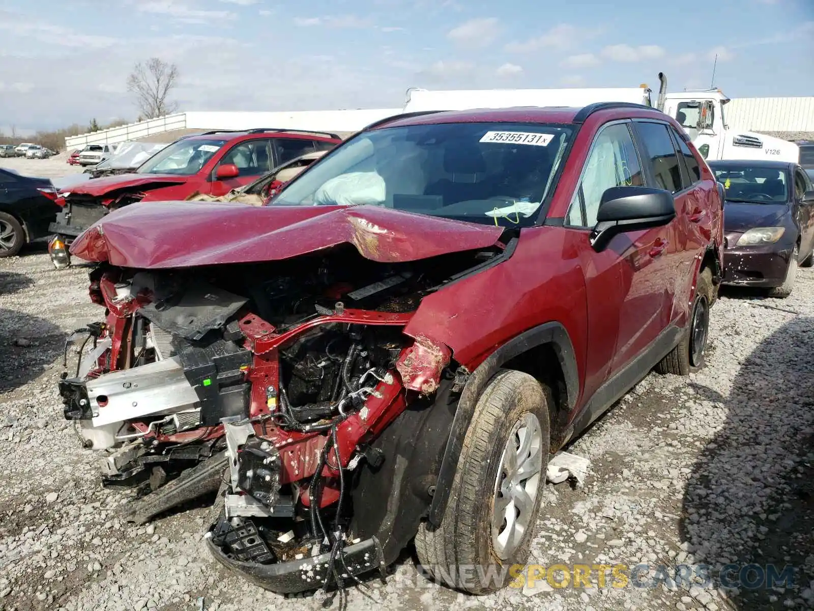 2 Photograph of a damaged car 2T3H1RFV9LC080195 TOYOTA RAV4 2020