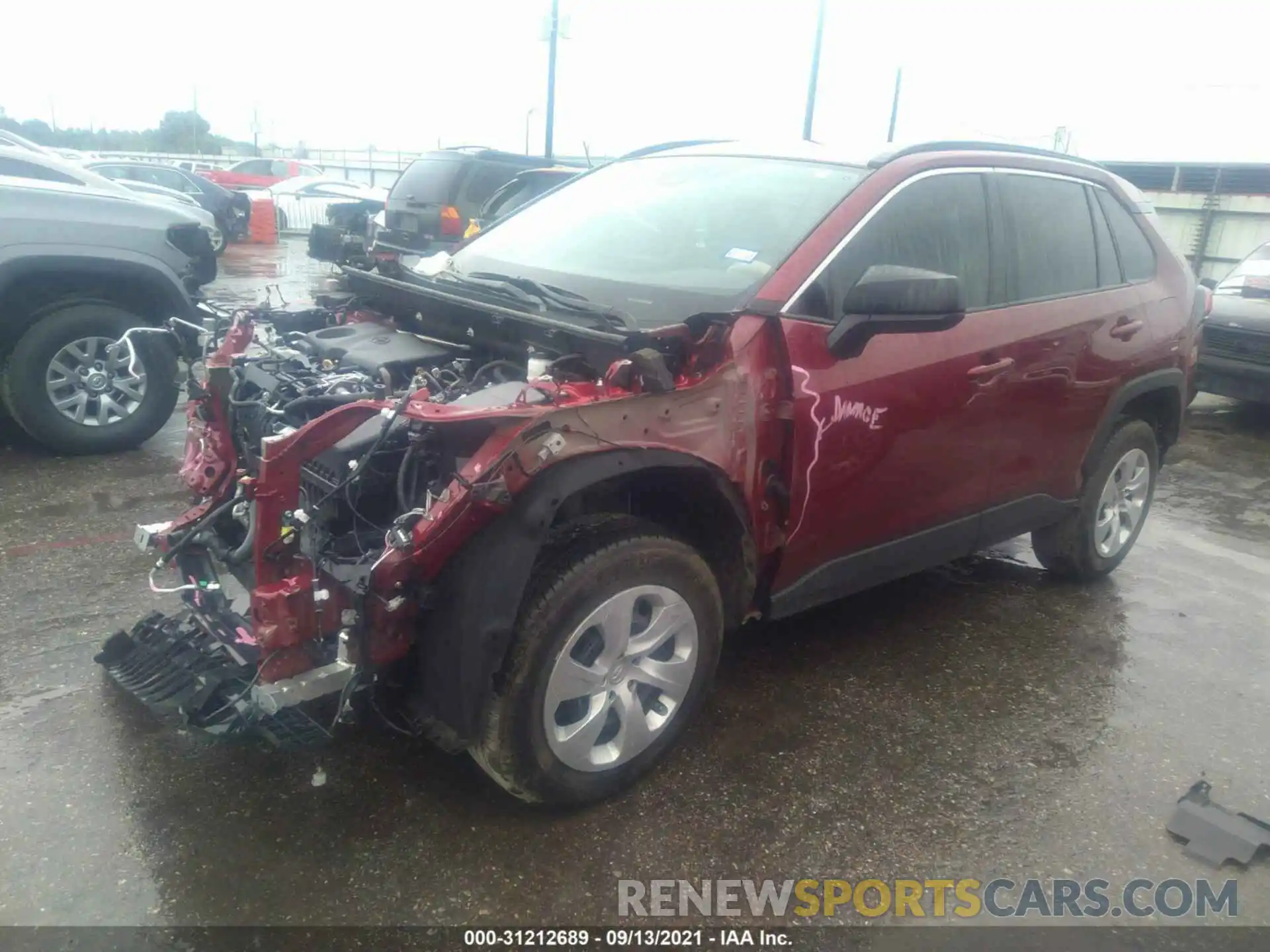 2 Photograph of a damaged car 2T3H1RFV9LW087498 TOYOTA RAV4 2020