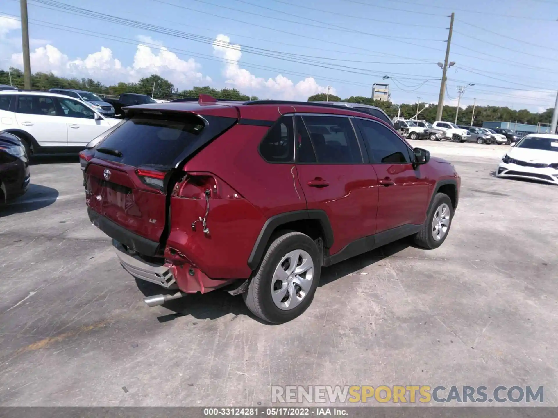 4 Photograph of a damaged car 2T3H1RFV9LW093026 TOYOTA RAV4 2020