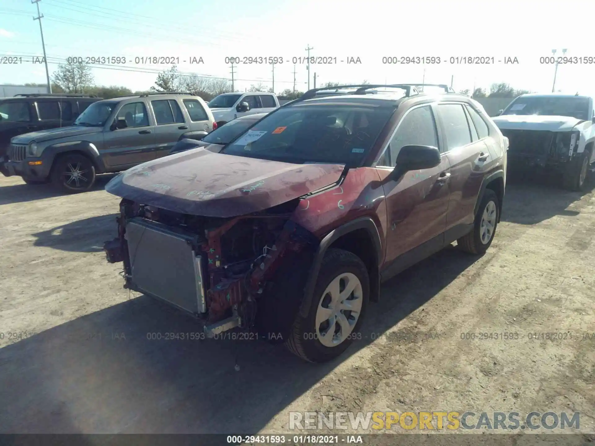 2 Photograph of a damaged car 2T3H1RFV9LW095388 TOYOTA RAV4 2020