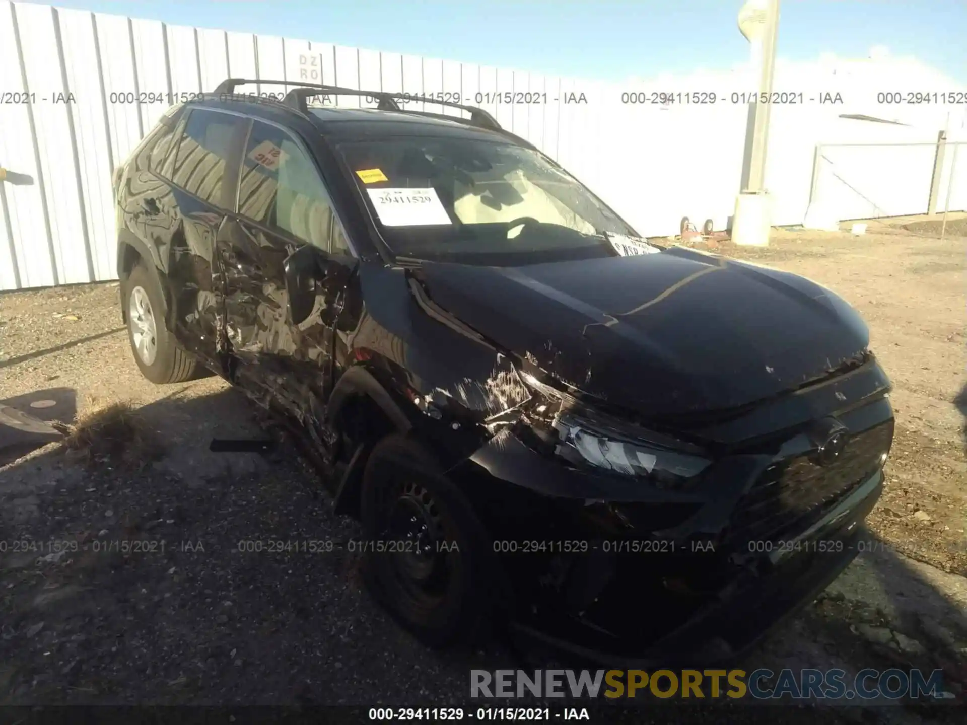 1 Photograph of a damaged car 2T3H1RFV9LW103618 TOYOTA RAV4 2020