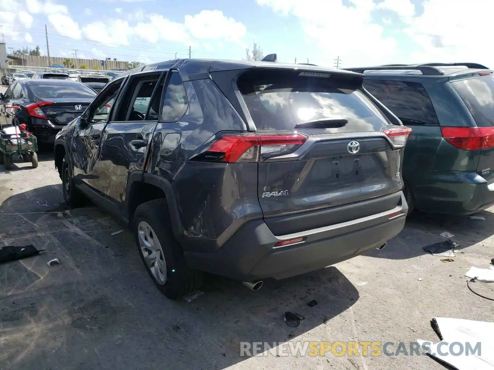 3 Photograph of a damaged car 2T3H1RFVXLC045357 TOYOTA RAV4 2020