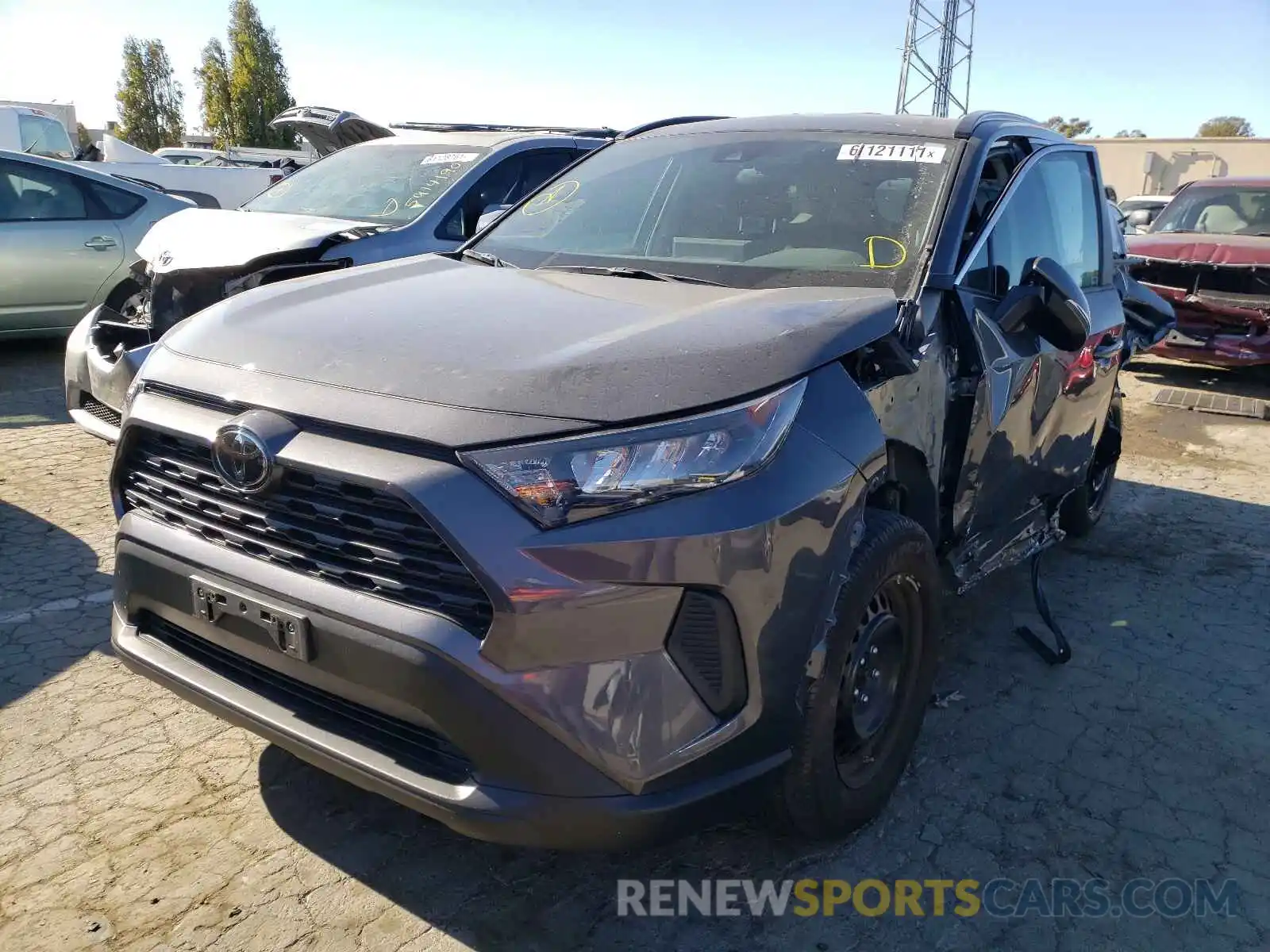 2 Photograph of a damaged car 2T3K1RFV3LW066295 TOYOTA RAV4 2020