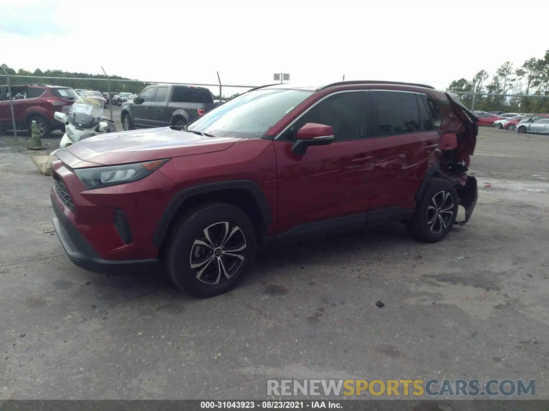 2 Photograph of a damaged car 2T3K1RFV4LC063858 TOYOTA RAV4 2020