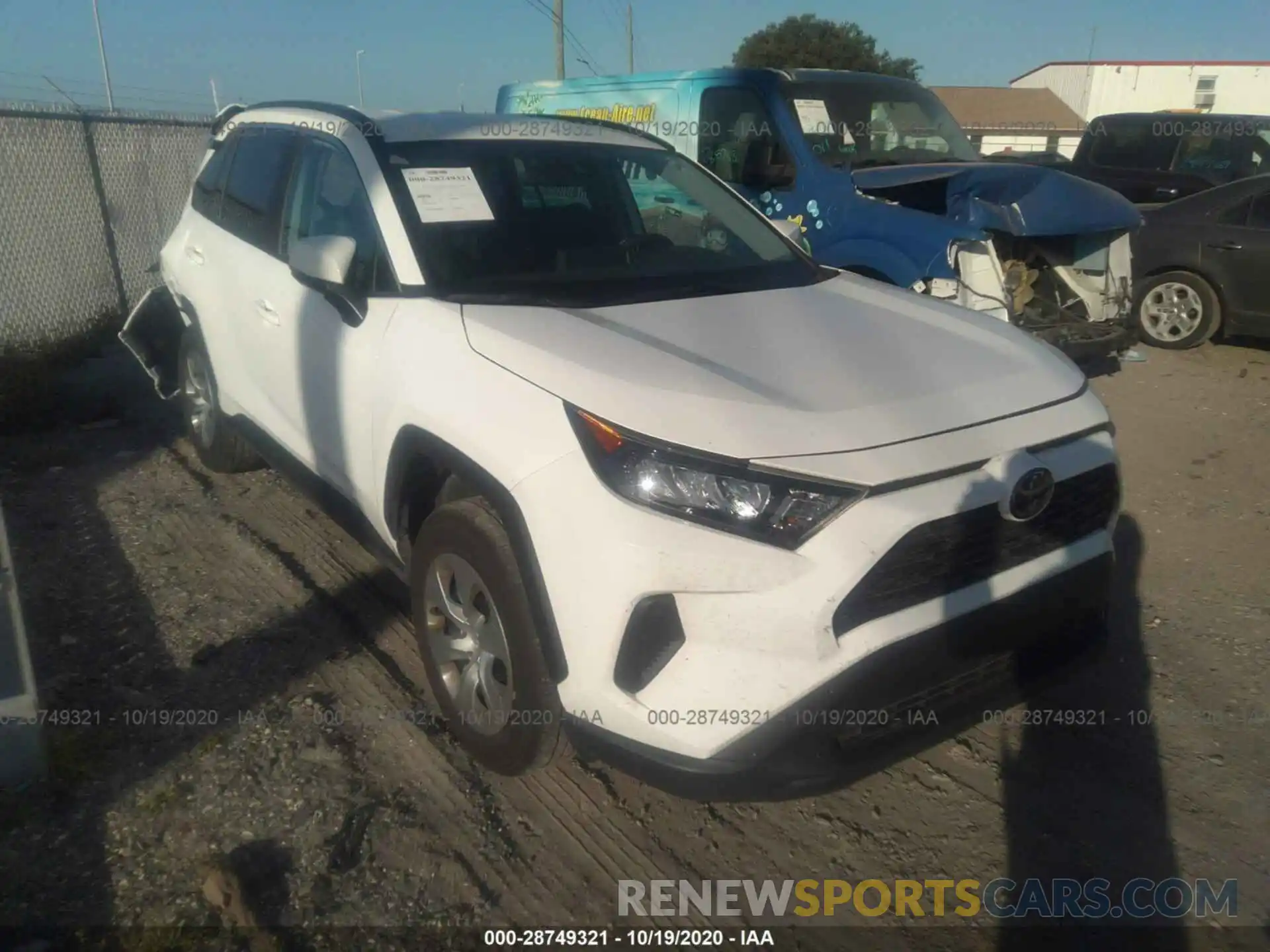 1 Photograph of a damaged car 2T3K1RFV5LC047619 TOYOTA RAV4 2020