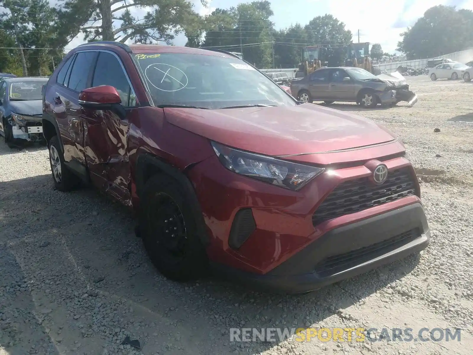 1 Photograph of a damaged car 2T3K1RFV7LC055284 TOYOTA RAV4 2020