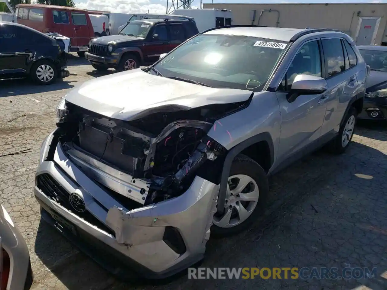 2 Photograph of a damaged car 2T3K1RFV8LW070276 TOYOTA RAV4 2020