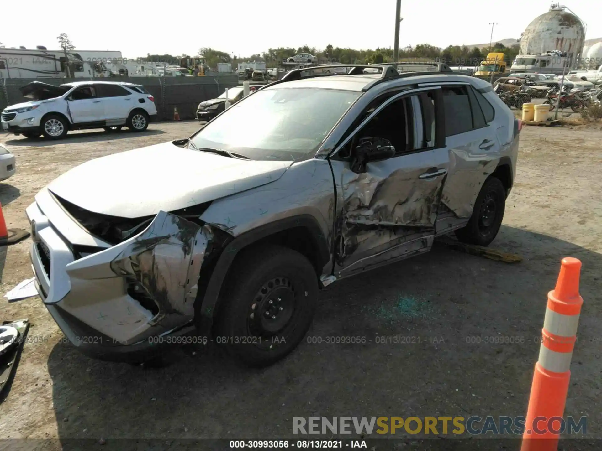 2 Photograph of a damaged car 2T3K1RFV8LW076739 TOYOTA RAV4 2020