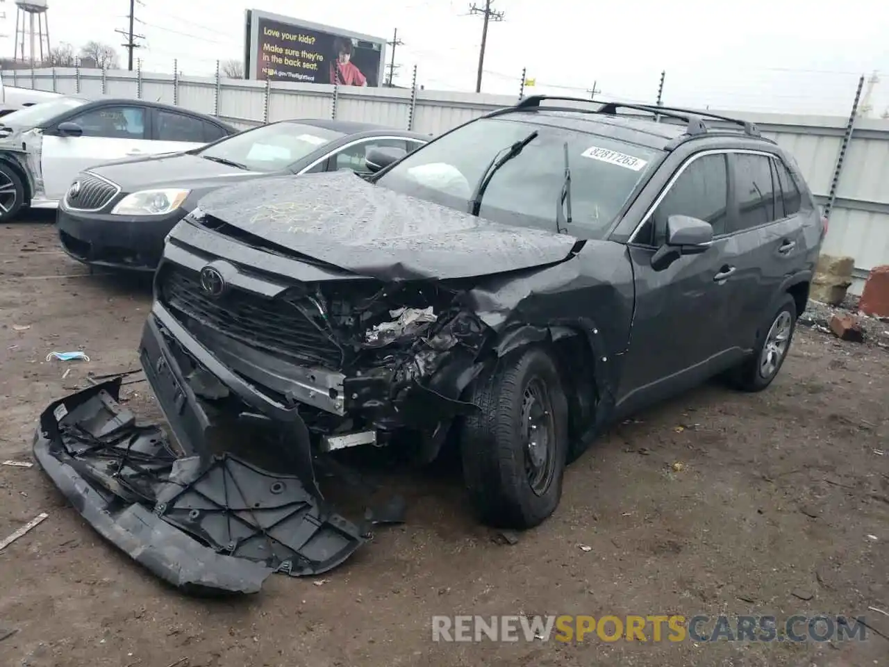 1 Photograph of a damaged car 2T3K1RFV9LC037286 TOYOTA RAV4 2020