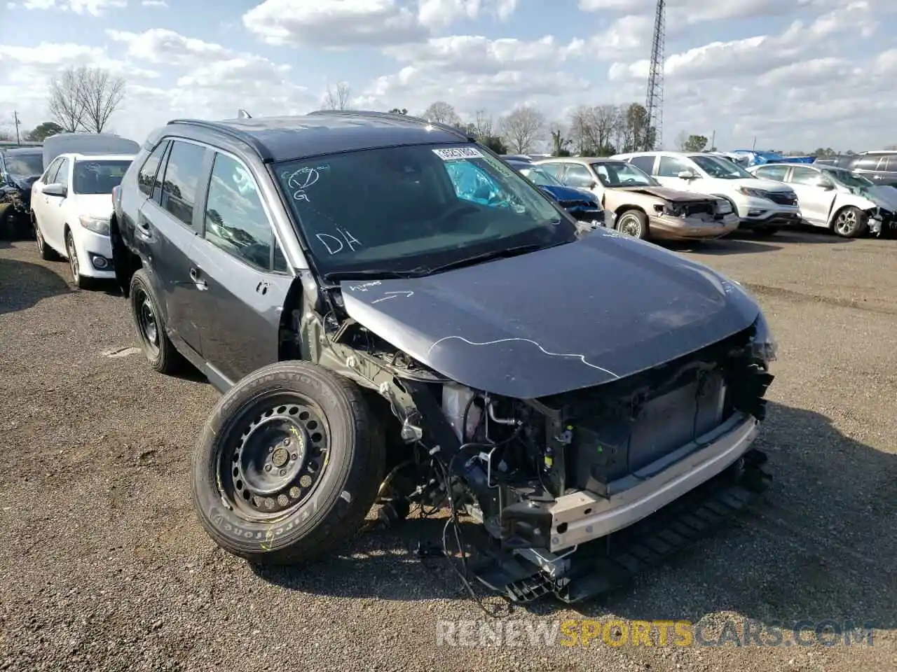 1 Photograph of a damaged car 2T3K1RFV9LC048854 TOYOTA RAV4 2020