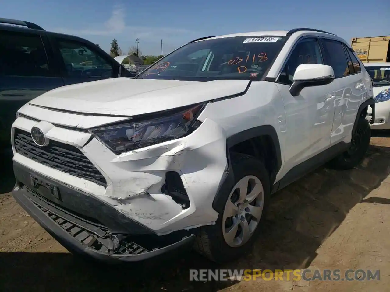 2 Photograph of a damaged car 2T3K1RFV9LW068908 TOYOTA RAV4 2020