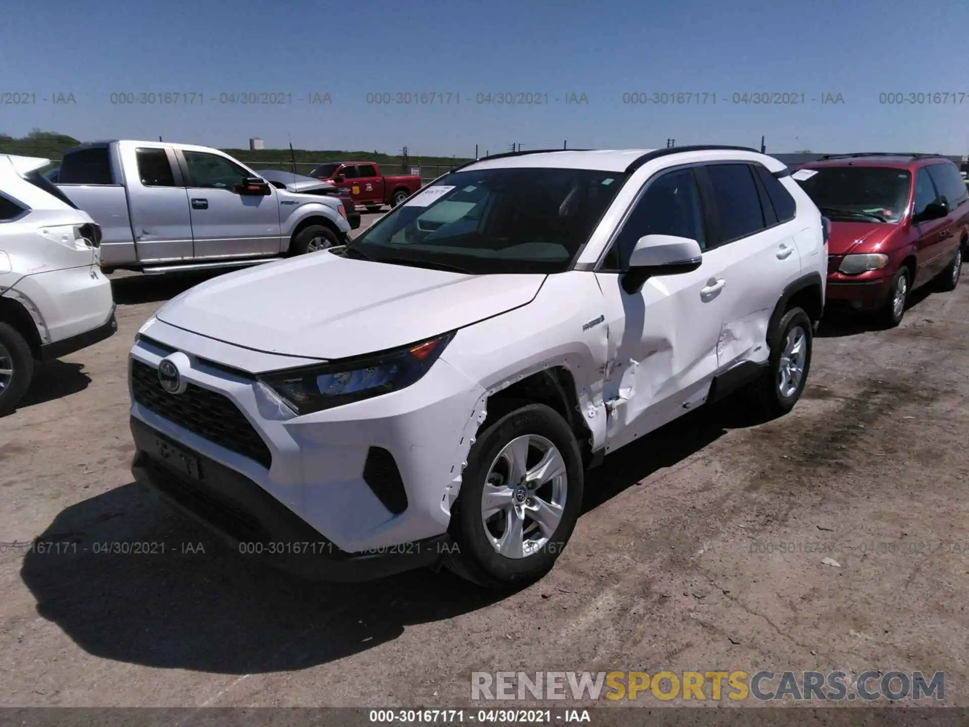 2 Photograph of a damaged car 2T3MWRFV5LW093167 TOYOTA RAV4 2020