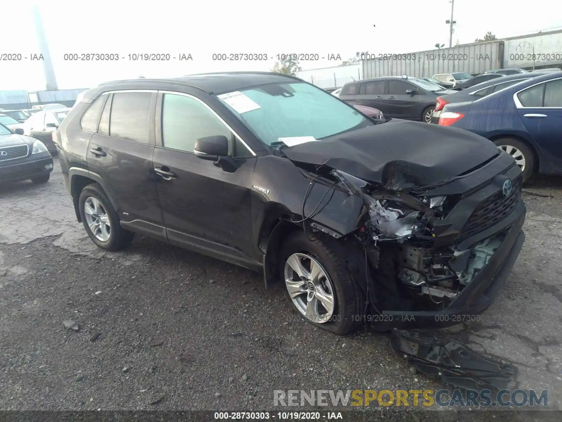 1 Photograph of a damaged car 2T3MWRFV7LW059618 TOYOTA RAV4 2020