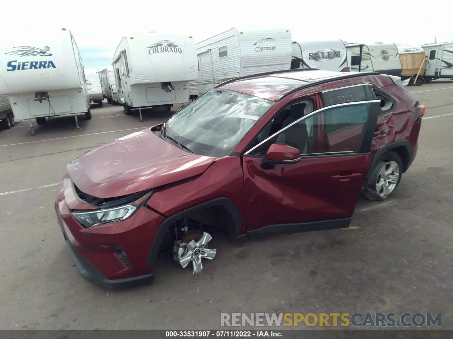 2 Photograph of a damaged car 2T3P1RFV1LW118853 TOYOTA RAV4 2020