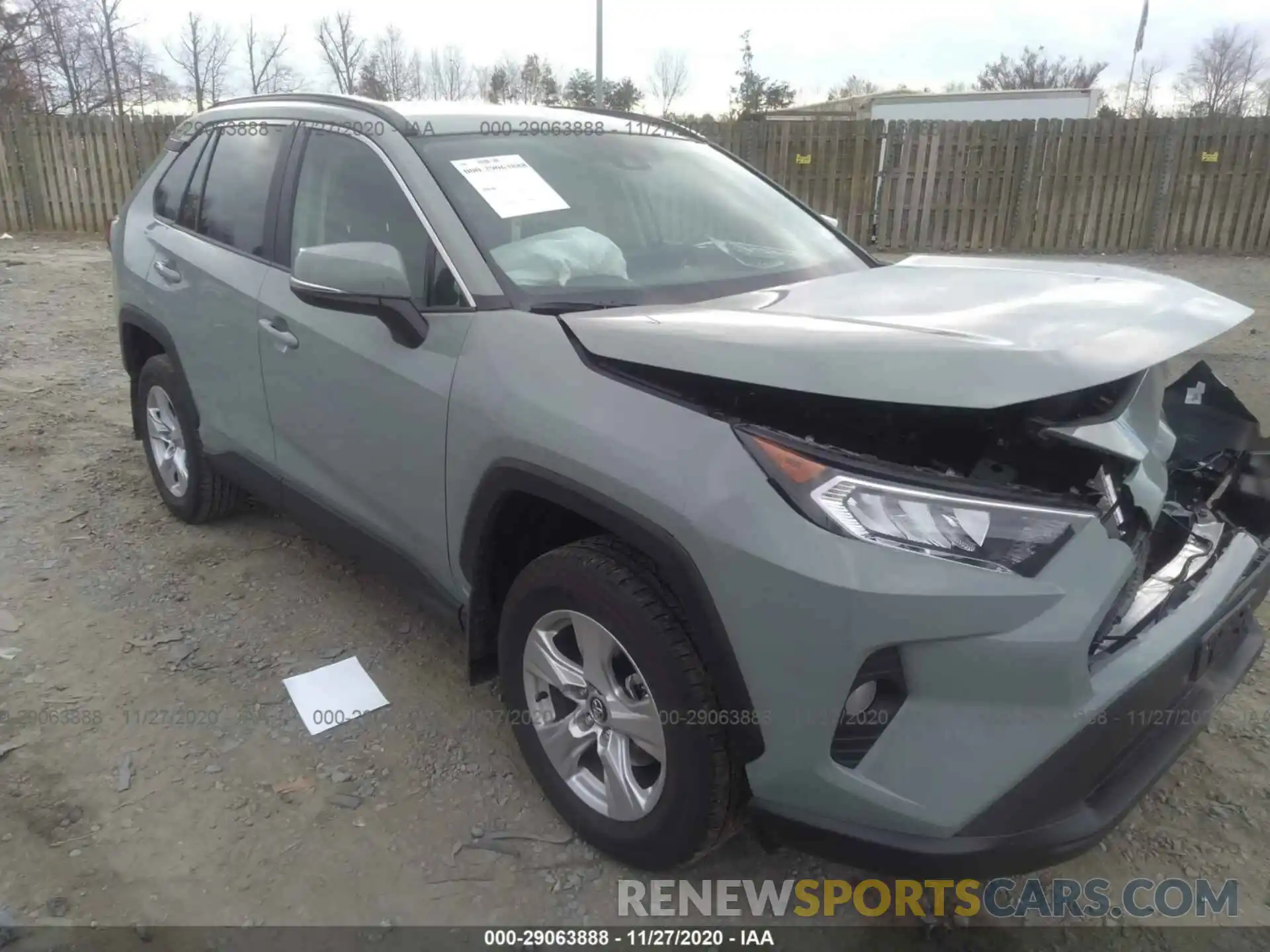 1 Photograph of a damaged car 2T3P1RFV1LW120358 TOYOTA RAV4 2020