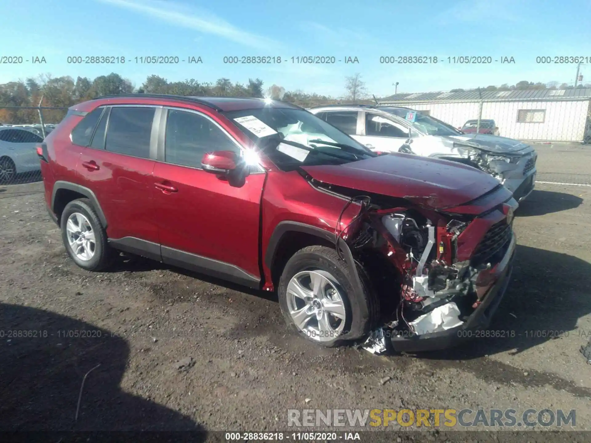 1 Photograph of a damaged car 2T3P1RFV1LW134440 TOYOTA RAV4 2020