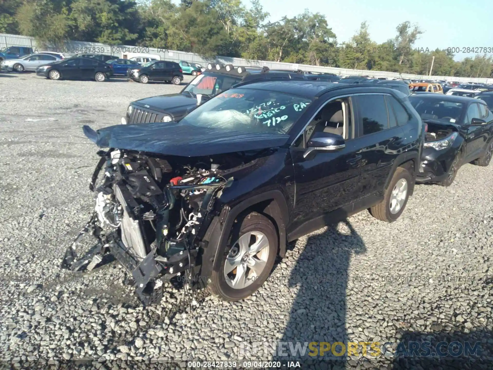 2 Фотография поврежденного автомобиля 2T3P1RFV2LW116321 TOYOTA RAV4 2020