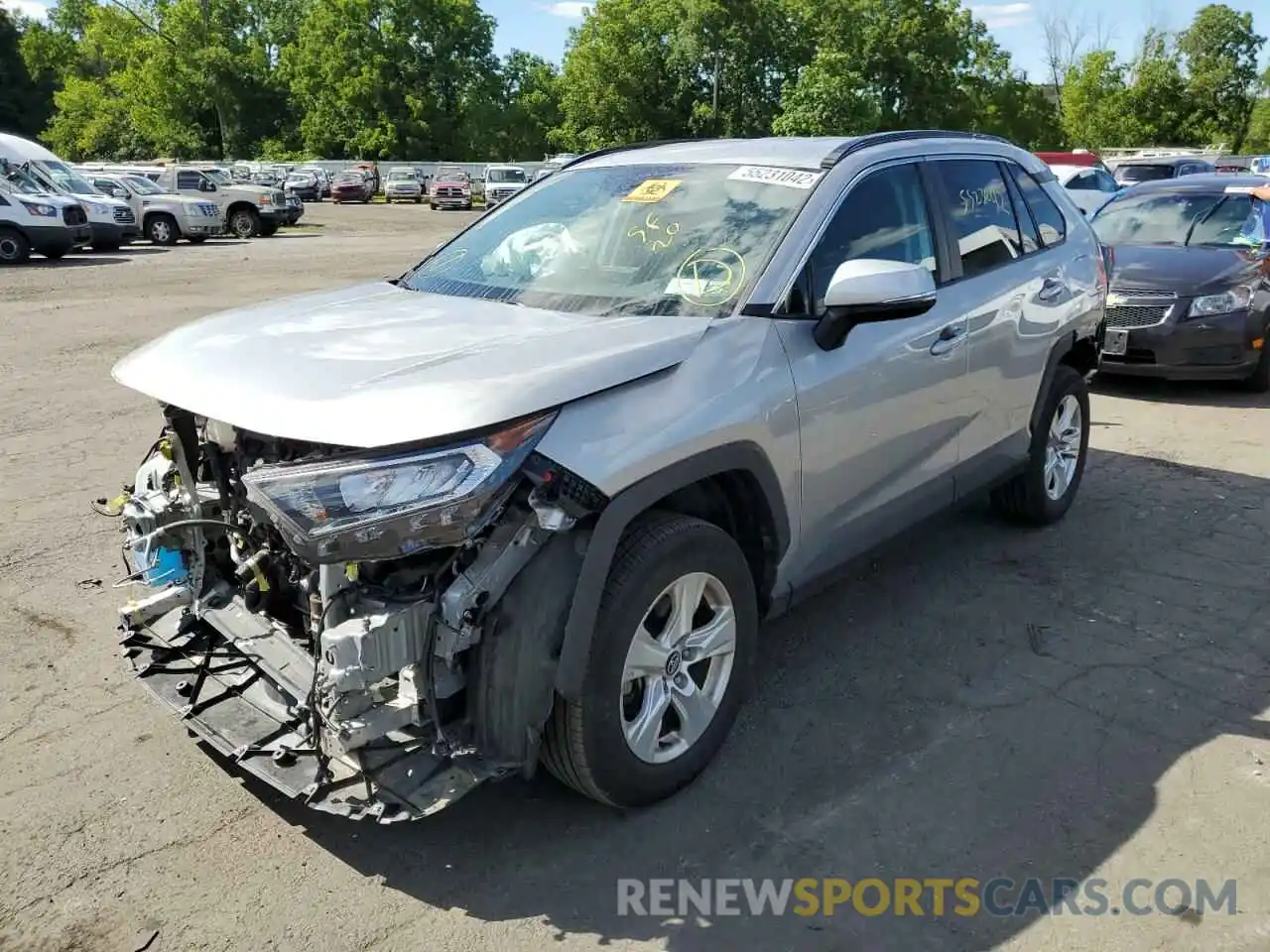 2 Photograph of a damaged car 2T3P1RFV3LC092273 TOYOTA RAV4 2020