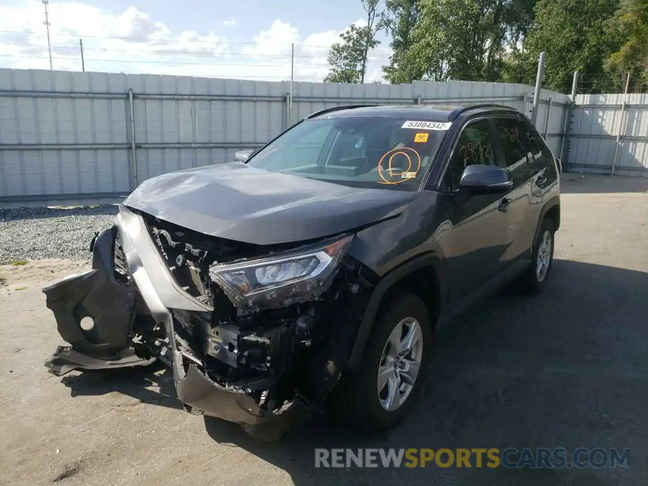 2 Photograph of a damaged car 2T3P1RFV3LW124038 TOYOTA RAV4 2020