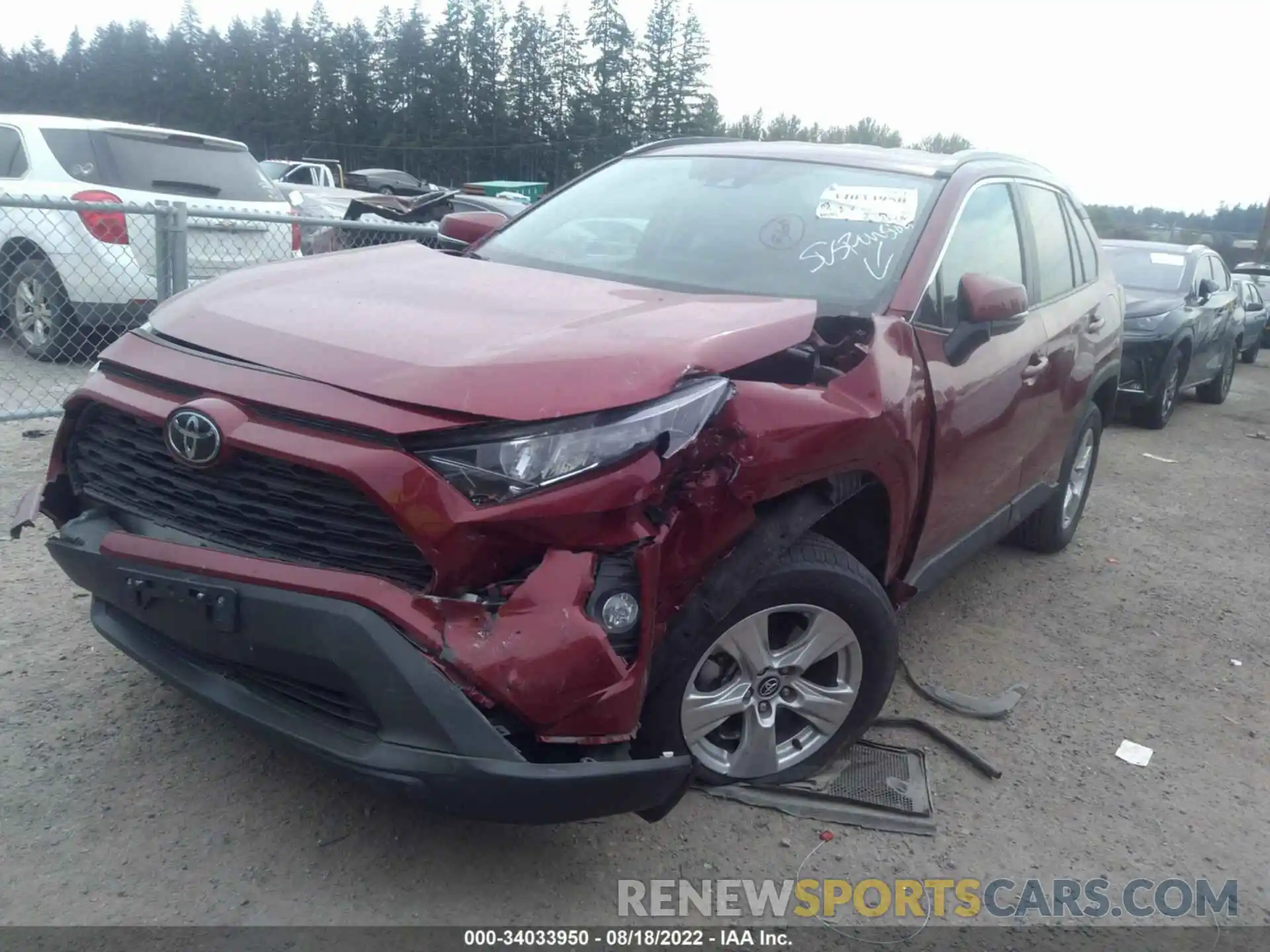 2 Фотография поврежденного автомобиля 2T3P1RFVXLC075213 TOYOTA RAV4 2020