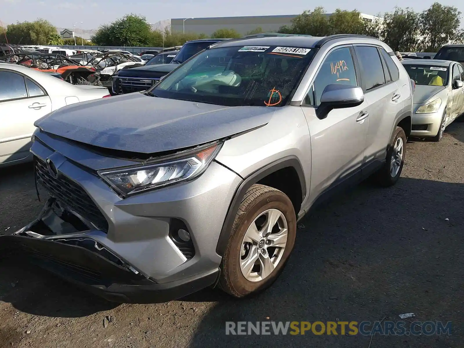 2 Photograph of a damaged car 2T3P1RFVXLC092335 TOYOTA RAV4 2020