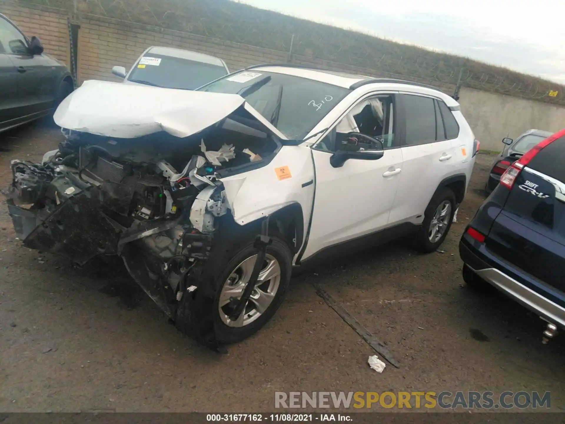 2 Photograph of a damaged car 2T3RWRFV3LW055569 TOYOTA RAV4 2020