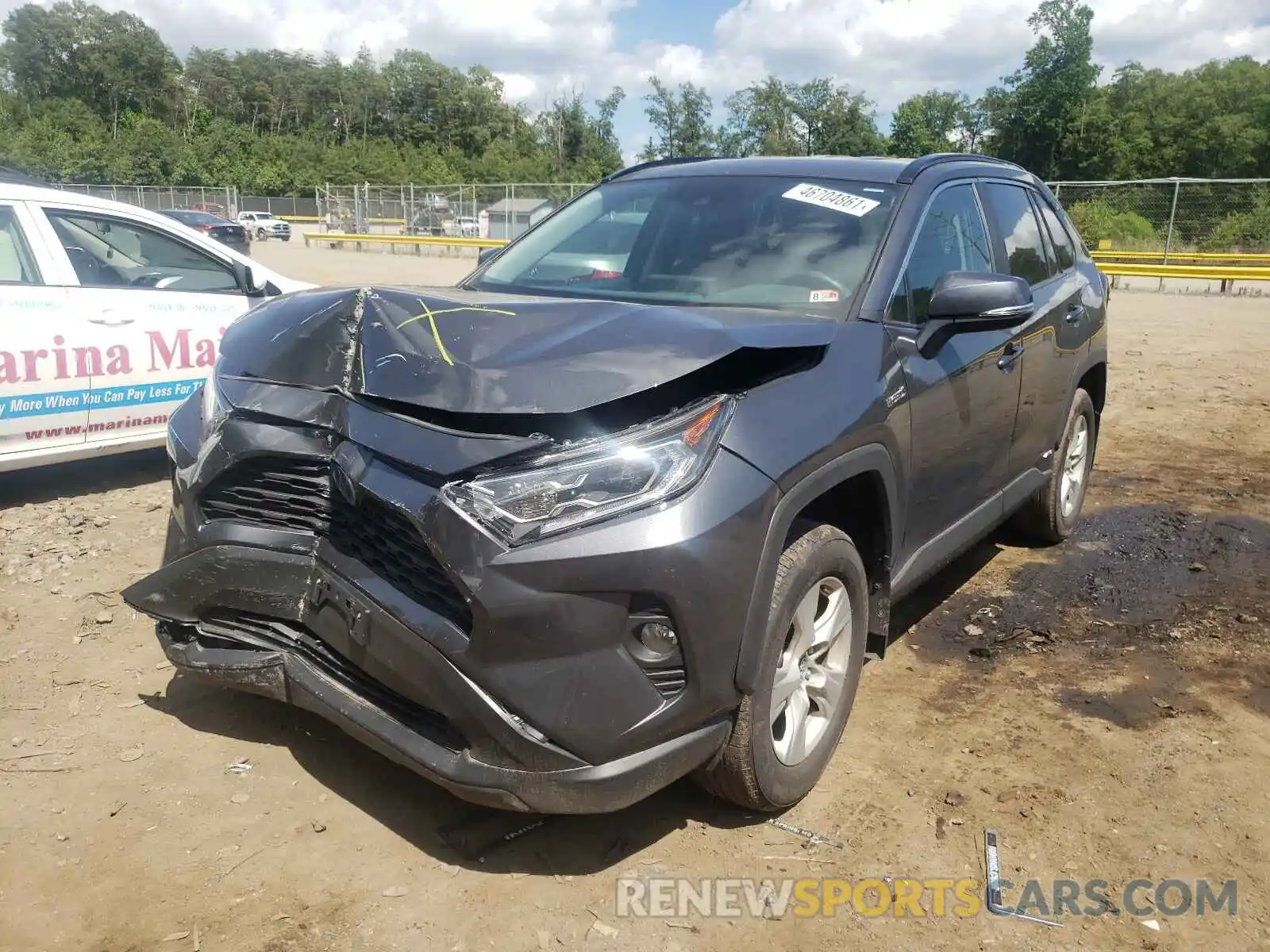 2 Фотография поврежденного автомобиля 2T3RWRFV5LW092252 TOYOTA RAV4 2020