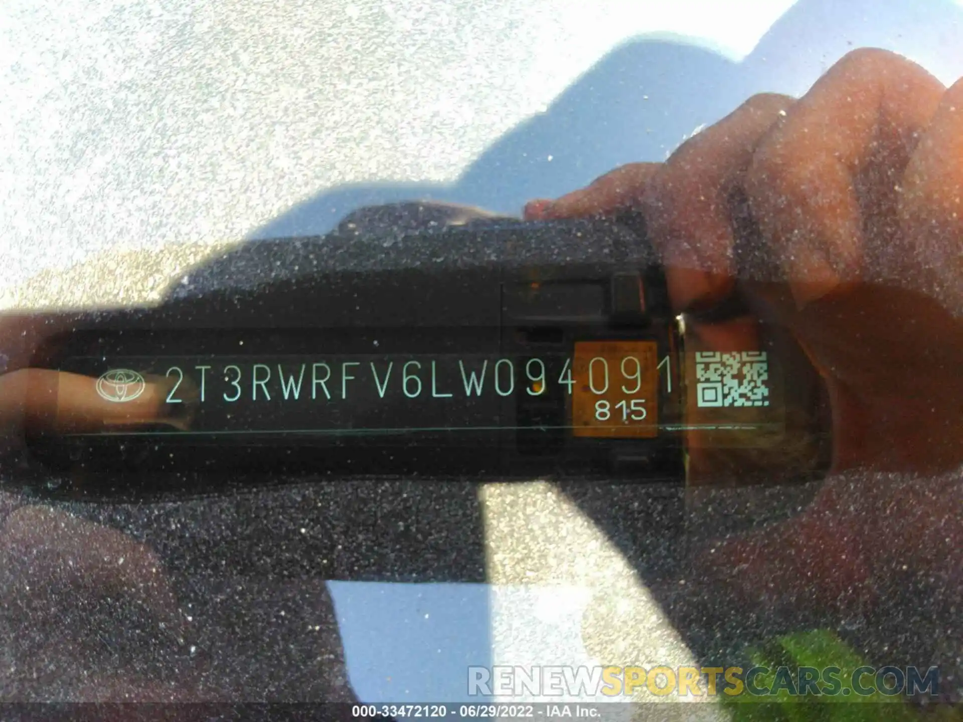 9 Фотография поврежденного автомобиля 2T3RWRFV6LW094091 TOYOTA RAV4 2020