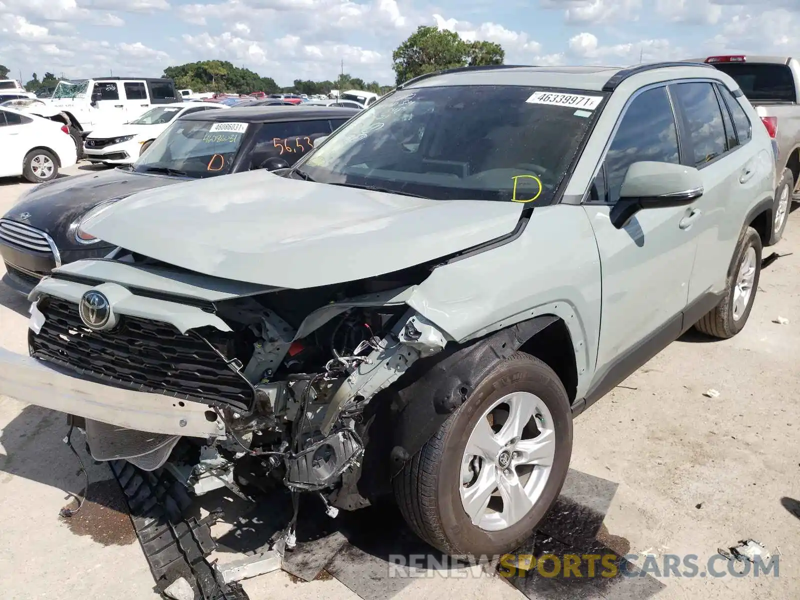 2 Фотография поврежденного автомобиля 2T3W1RFV0LC077287 TOYOTA RAV4 2020