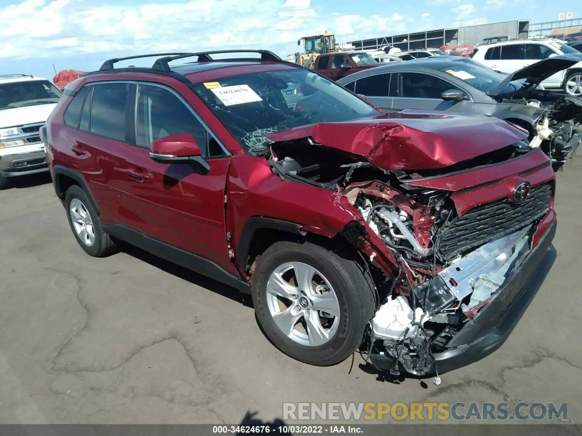 1 Photograph of a damaged car 2T3W1RFV0LC082649 TOYOTA RAV4 2020