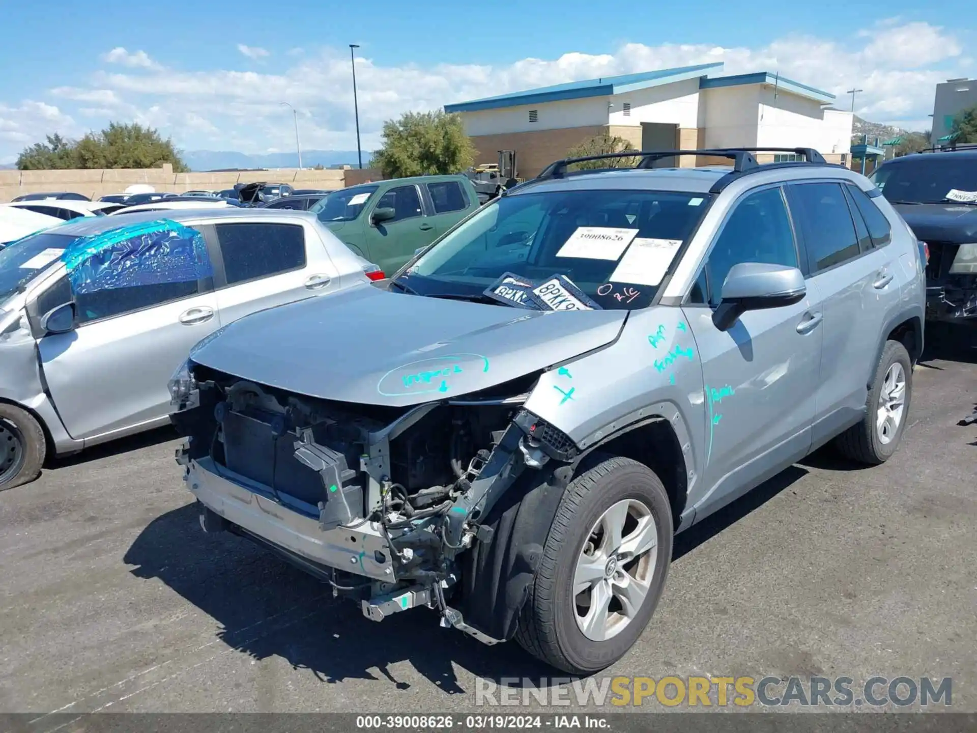 2 Photograph of a damaged car 2T3W1RFV0LW070788 TOYOTA RAV4 2020