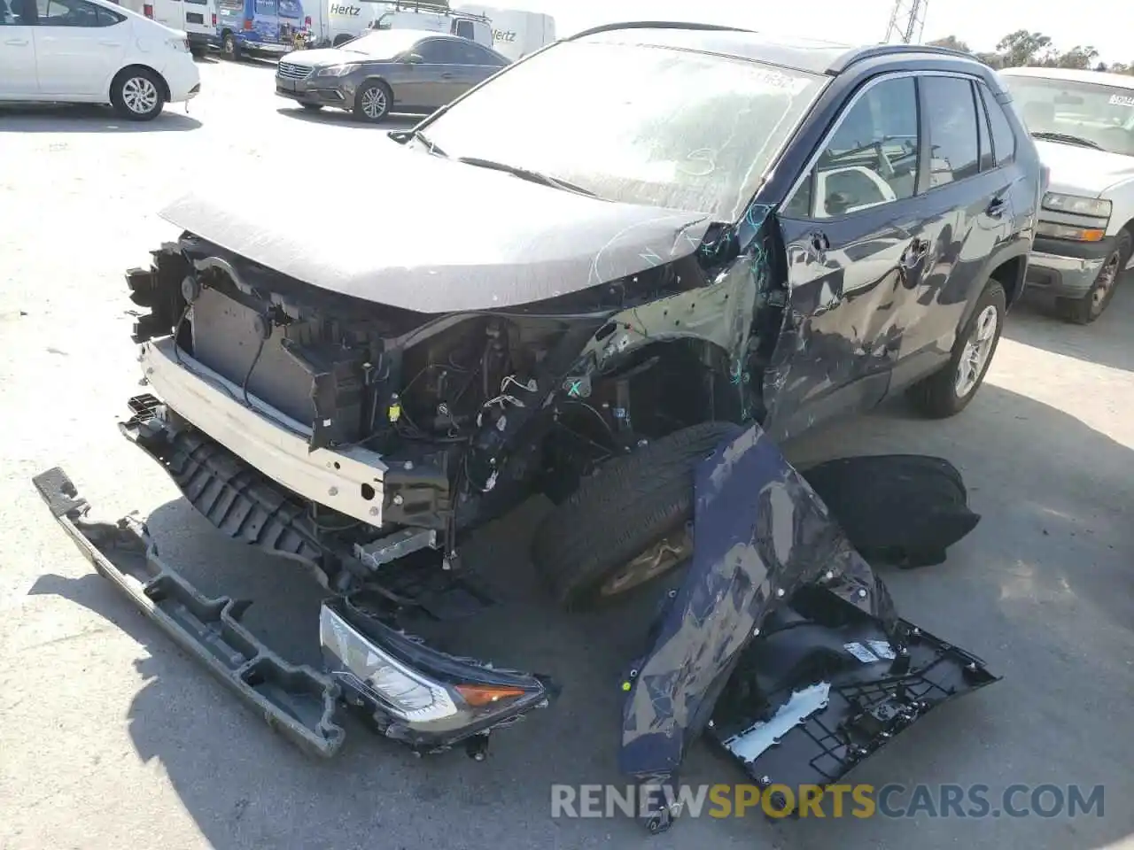 2 Photograph of a damaged car 2T3W1RFV0LW079135 TOYOTA RAV4 2020