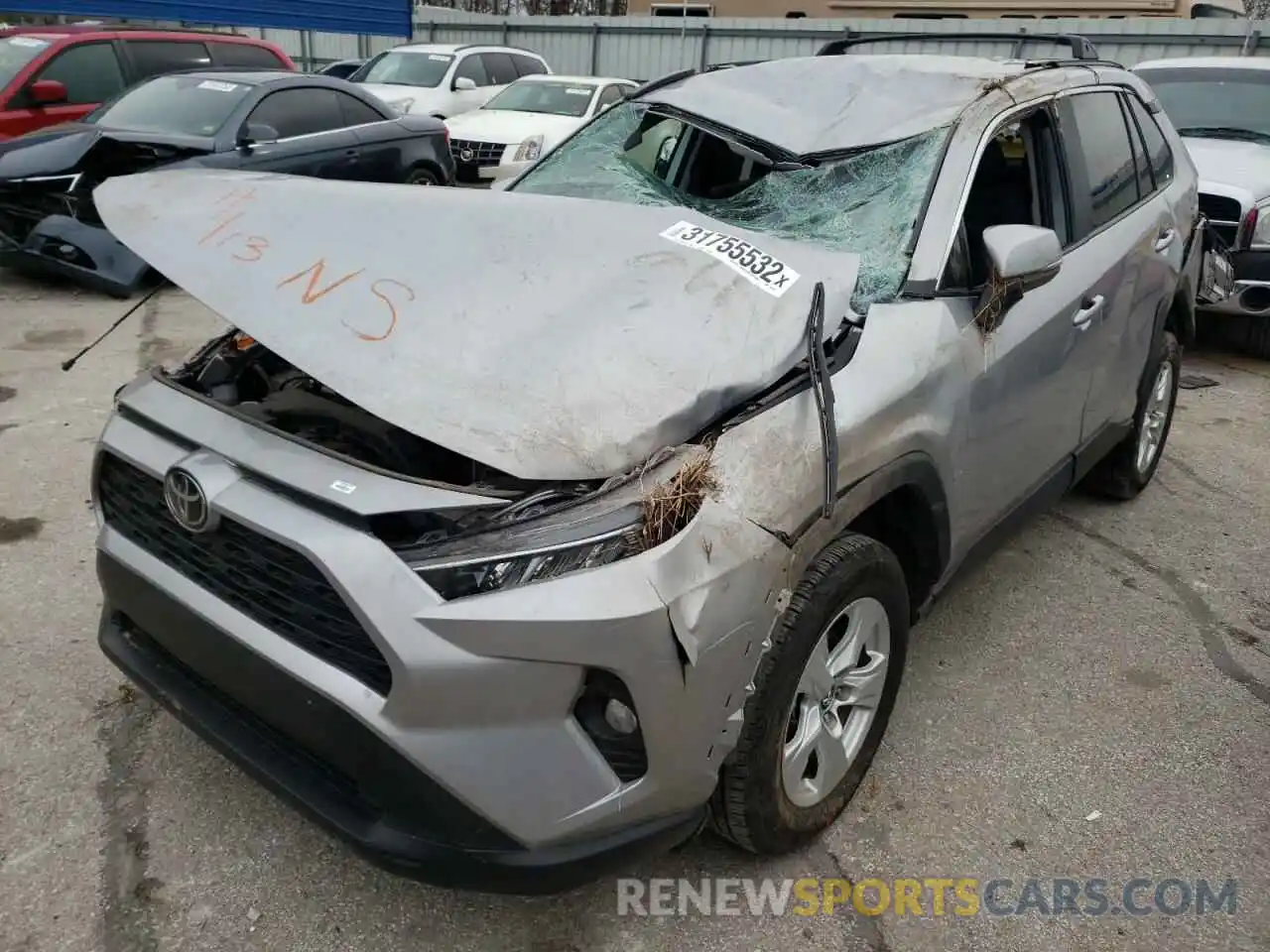 2 Photograph of a damaged car 2T3W1RFV1LC052575 TOYOTA RAV4 2020