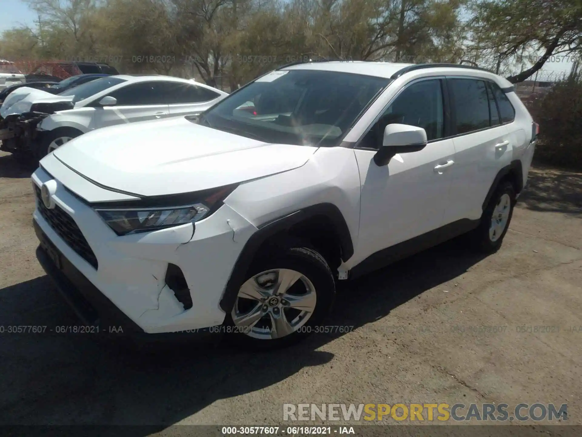 2 Photograph of a damaged car 2T3W1RFV1LC055251 TOYOTA RAV4 2020